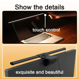 Lampada da tavolo a LED da 30 cm Barra luminosa per monitor Eye-Care Illuminazione con attenuazione continua Lampada da tavolo Monitor per computer Luce per schermo per giochi di lavoro 1