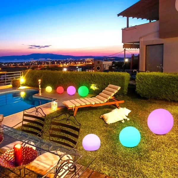 Lampada da giardino a LED per esterni, telecomando, lampada da pavimento, strada, prato, piscina, festa di nozze, vacanza, decorazione della casa 4