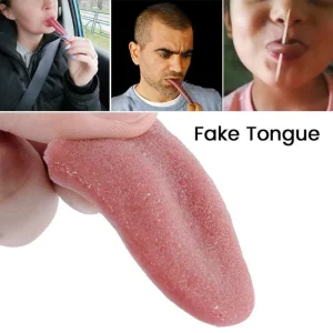 1-10 pezzi realistici lingua finta scherzo ago in acciaio piercing alla lingua mago puntello Halloween Pesce d'aprile scherzo giocattoli magici regalo 1