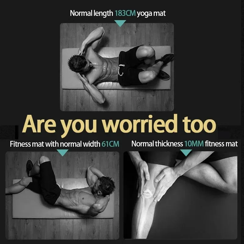 Tappetino yoga Pilates Tappetino fitness Spessore 15 mm Cuscino yoga antiscivolo Tappetino per esercizi fitness da viaggio per donna Allenamento sul pavimento della palestra a casa 5