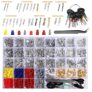 Kit perni connettore Pin terminale a crimpare Auto elettrica 1/1.5/1.8/2.2/2.3/2.5/2.8/3.5mm Cavo moto Spina non isolata Crimpare 1