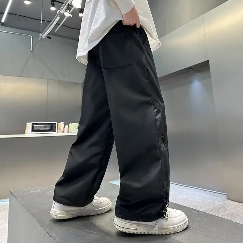 Moda Ragazzi Pantaloni in pile Autunno Inverno Bambini Pantaloni sportivi casual Adolescenti Pantaloni caldi antivento Abbigliamento per bambini 4-14 anni 4