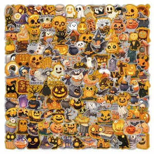 10/50/100/200pcs Halloween Fantasma Strega Zucca Cartoon Adesivi Estetica FAI DA TE Skateboard Bike Impermeabile Fresco Adesivo Gotico giocattolo 1