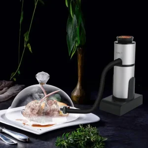 Copertura per cupola per fumo domestico Cucina Cucina Cappa per fumo Infusore per fumo acrilico Coperchio cloche per piatti spruzzatore per fumatori Ciotole 1