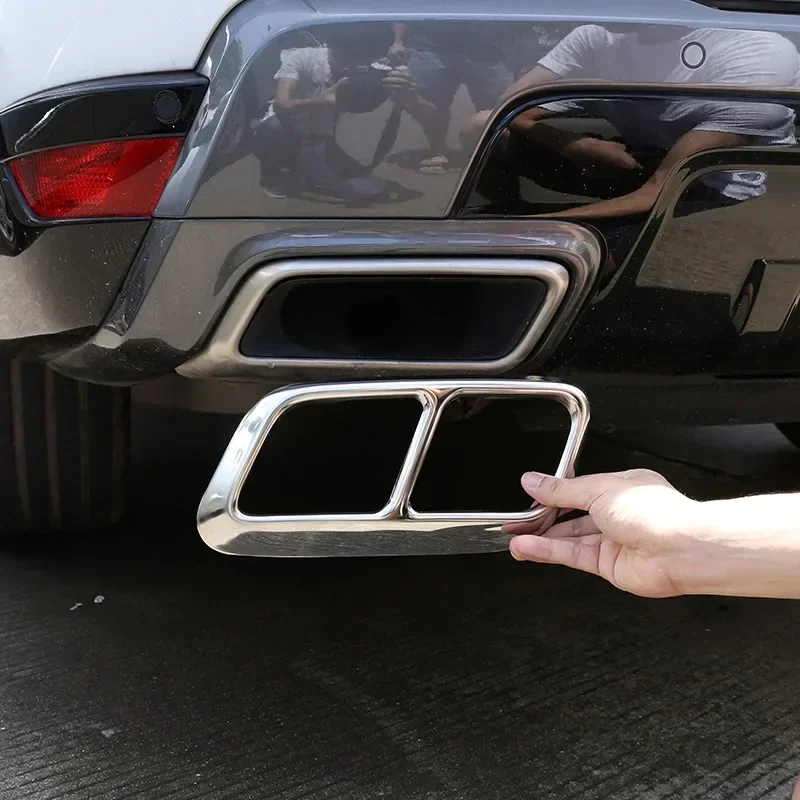 Per Land Rover Range Rover Sport P400 Tubi di coda per auto in acciaio inossidabile Copertura silenziosa Adesivi per copertura tubo di scarico Accessori auto 1