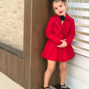 Cappotto invernale per bambina + gonna giacca a maniche lunghe e minigonna 2 pezzi Set vestiti per ragazza vestito per 3 4 5 6 7 8 anni 1