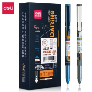 Deli 4 pz 0.5mm Penna Gel Inchiostro Nero Forniture Per Studenti Scolastici Penna Per Ufficio Cancelleria Per La Scrittura Forniture Per Ufficio Penna Firma 1