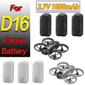 Batteria drone D16 3.7V 580MAh per parti accessorie batteria di ricambio quadricottero D16 RC 1