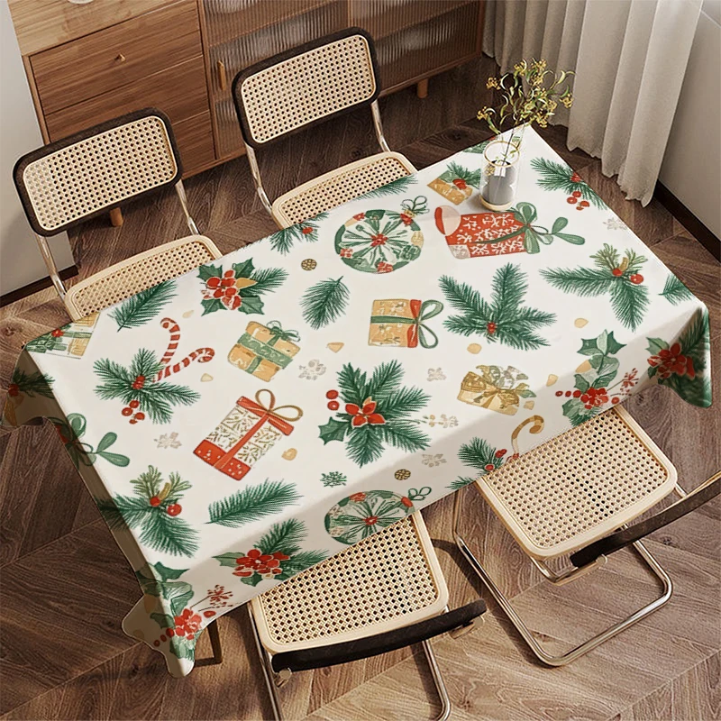 Tovaglia modello natalizio Tovaglia da cucina per ristorante Soggiorno Decorazione domestica Decorazione rettangolare per feste 2