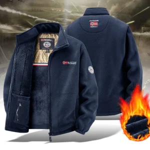 Giacca invernale in pile caldo da uomo arrampicata giacche riscaldate ispessite collo alto da esterno felpa da sci antivento cappotto uomo soprabito 1