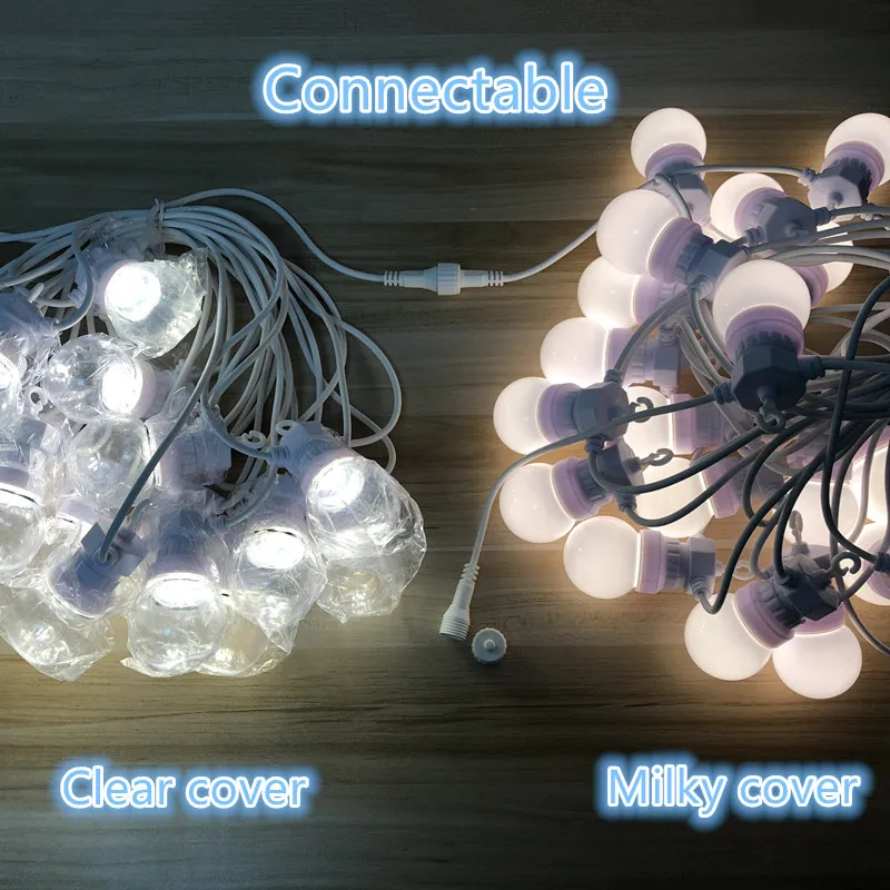 Dahan IP65 LED G50 festone Globe Bulb String Light Outdoor White String per ghirlanda impermeabile Wedding Party Patio Backyard 5