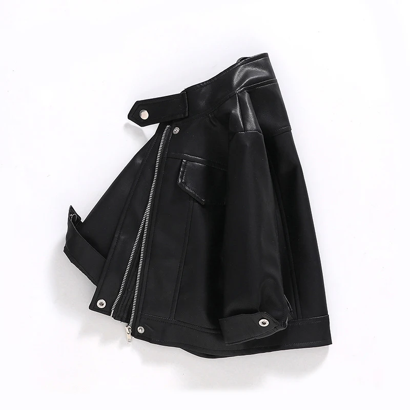 Primavera Autunno Ragazzi PU Giacca Cerniera impermeabile Moda Cappotto in pelle per bambini Regali di compleanno 2 3 4 5 6 7 8 anni Abbigliamento per bambini 4