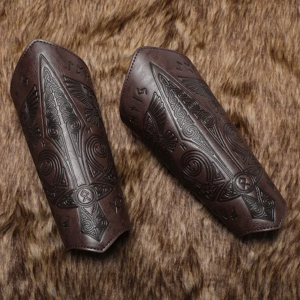 Polsino stampato retrò medievale Halloween cosplay oggetti di scena paramani abbigliamento 6
