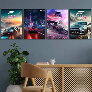 Giochi di corse F-Forza H-Horizon 6 Galleria di poster Stampe Autoadesive Decorazioni per la casa Decorazione Decalcomanie da muro Adesivo per soggiorno 1