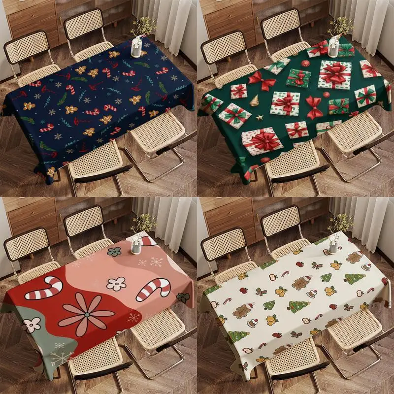 Tovaglia modello natalizio Tovaglia da cucina per ristorante Soggiorno Decorazione domestica Decorazione rettangolare per feste 1
