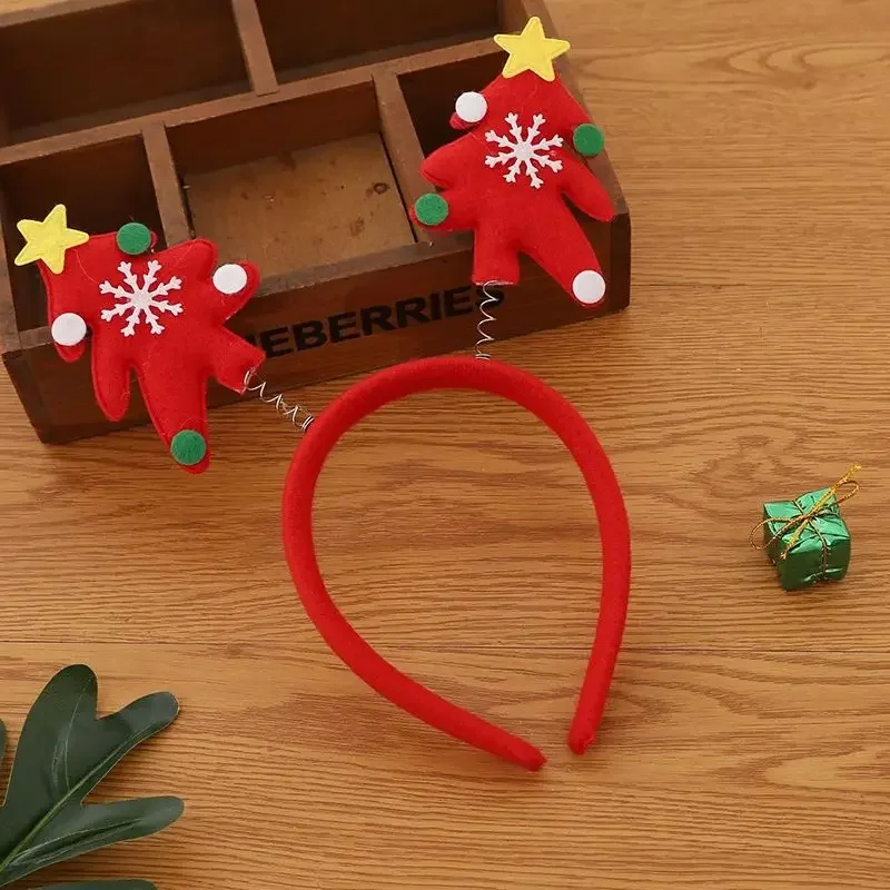 Fasce natalizie cappello di natale fascia per capelli di babbo natale bomboniera per ragazza di natale fascia per capelli per la testa buon natale Decor cerchietto per capelli 4