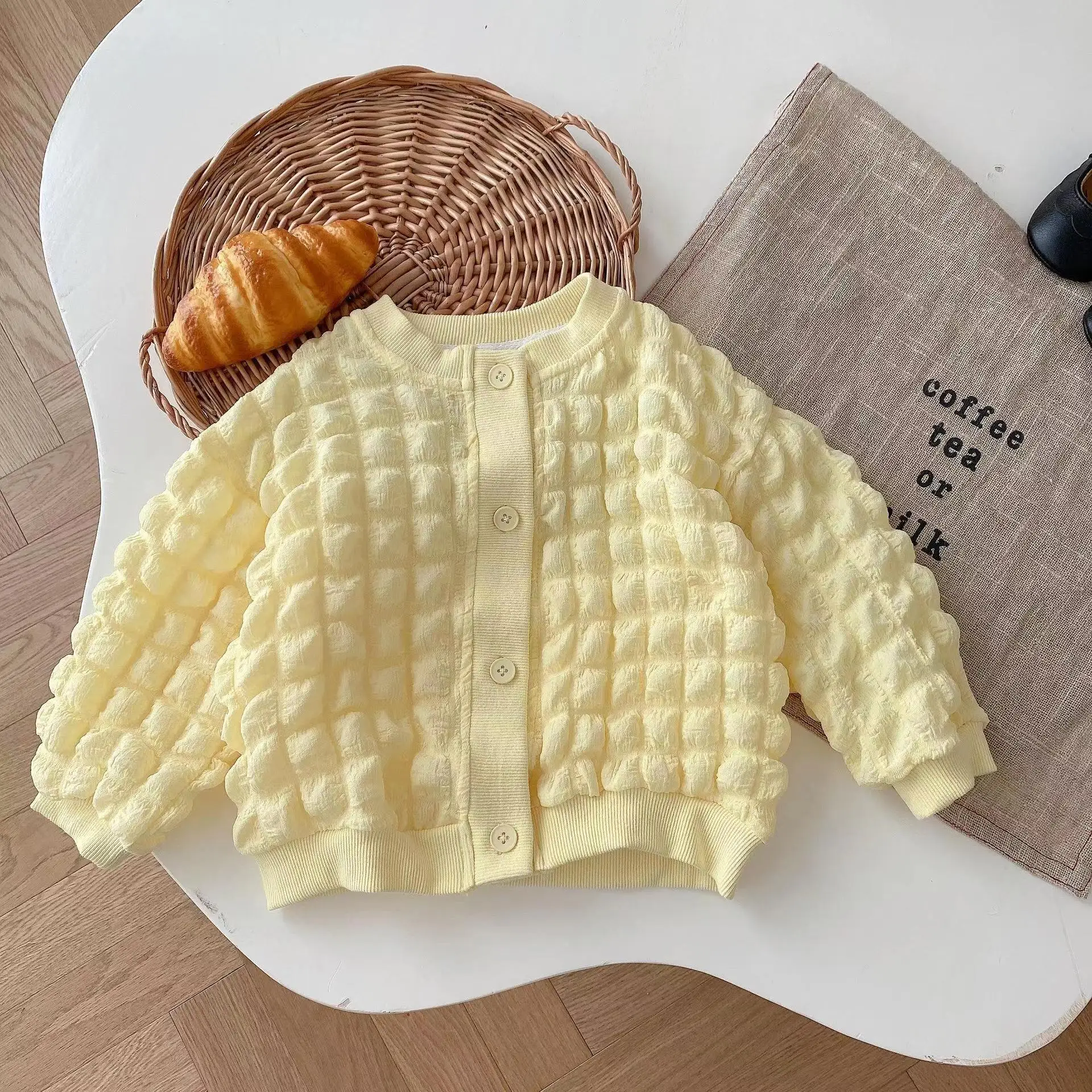 Fashion Baby Girl Puff Jacket Infant Toddler bambino Bomber Coat autunno primavera Kid Cardigan Outwear tinta unita vestiti per bambini 1-10Y 4