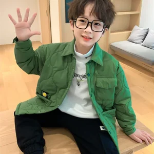 Ragazzi cappotto giacca Outwear top cotone 2022 nuovo addensare più velluto inverno autunno scuola regalo soprabito abbigliamento per bambini 1