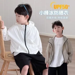 Abbigliamento per bambini coreano Autunno 2-9Y Cappotto primaverile Ragazzi grandi Giacca sottile Neonata Cappotti di protezione solare Giacche per bambini per ragazze 1