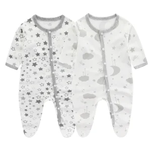 2 pezzi set tute per neonato vestiti per bambini primaverili morbido cotone ragazza pagliaccetto ragazzi tuta cartone animato set di abbigliamento per bambini da 0 a 6 mesi 1
