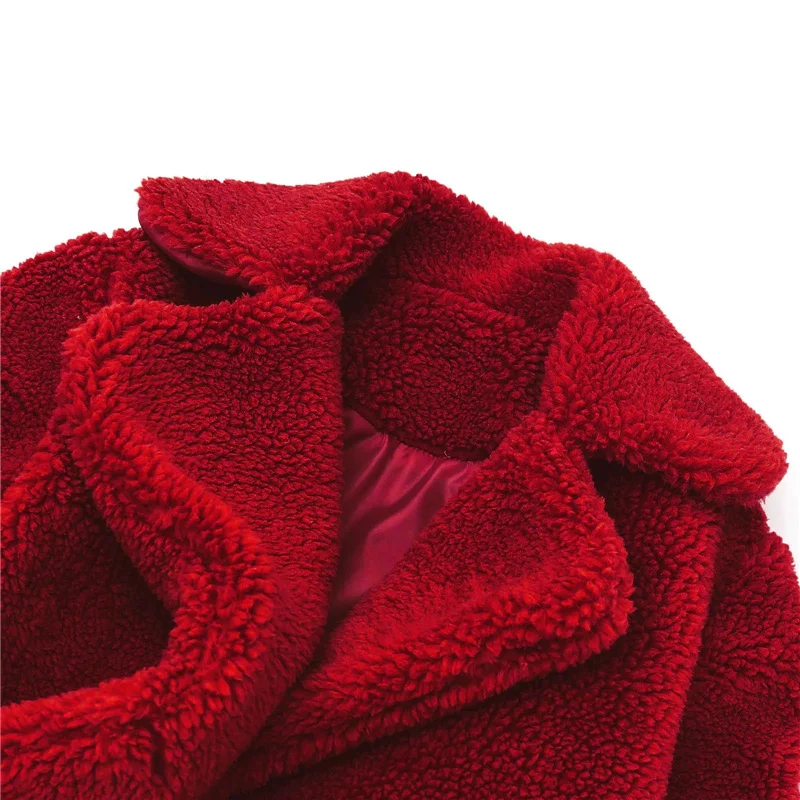 Calde giacche di lana d'agnello per ragazze ragazzi capispalla in pile invernale autunno bambini moda cappotti monopetto vestiti per bambini grandi 6