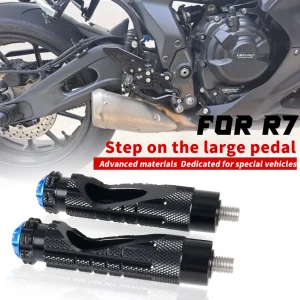 Poggiapiedi per moto di alta qualità Efficiente antiscivolo Rearset Poggiapiedi Poggiapiedi per moto Pedane posteriori Filo Set posteriore Pedali 1