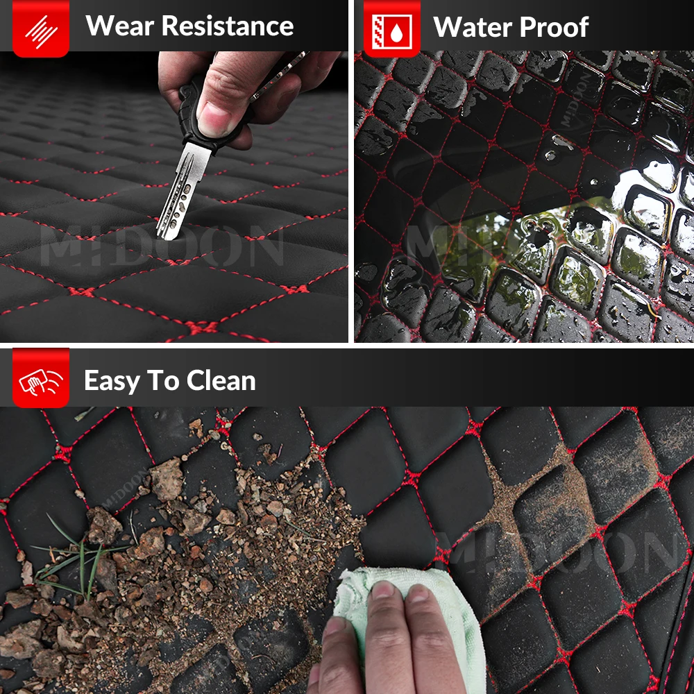 Per Ford Mustang Mach-E 2021 2022 2023 2024 Tappetini per bagagliaio di un'auto Tappetino personalizzato Tappetini per piedi per auto Copertura per tappeti Accessori interni 5