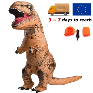 T-rex gonfiabile uit Tyrannosaurus Costume da dinosauro bambino bambini adulto gioco di ruolo Fancy Halloween Mascot Party Apparel 1
