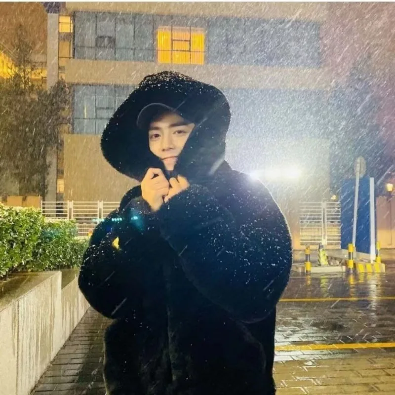 Visone coreano impermeabile autunno e inverno moda nuova tendenza cappotto di pelliccia allentato donna Y2K Harajuku cappotto con cappuccio ispessito allentato casual 5