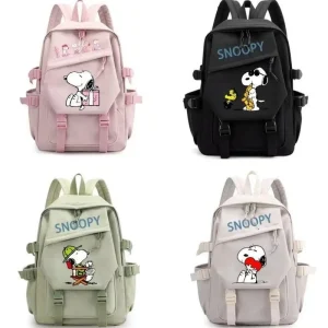 Zaino per animazione stampato Snoopy dei cartoni animati Simpatici nuovi studenti di grado tre a sei Zaino leggero di grande capacità regalo 1