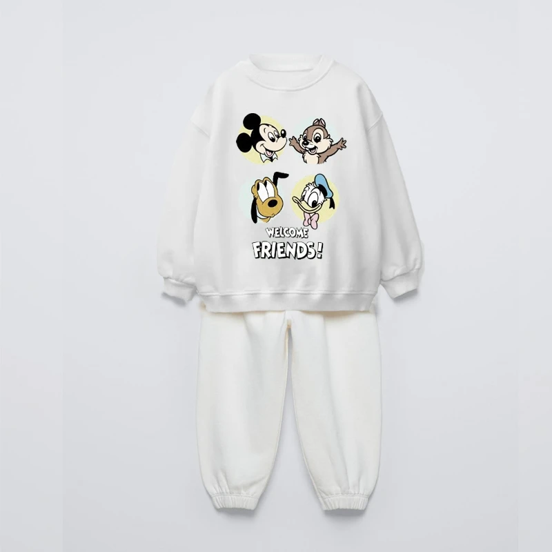 2025 Set di felpe con cappuccio comode per bambini unisex dal design aggiornato con vari vari papéis di cartoni animati stampati e materia traspirante 1