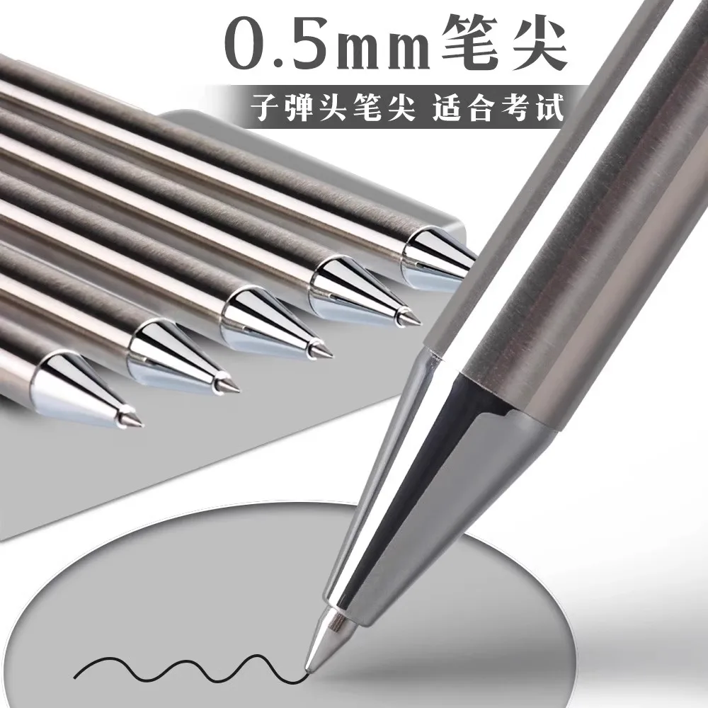 M&G Penna gel push-up completamente in metallo da 0,5 mm Cancelleria per studenti e forniture per ufficio, penna a sfera premium 2