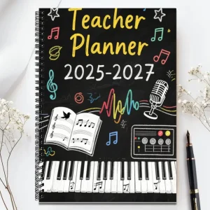 2025-2027Pianificatore, pianificazione del calendario mensile e settimanale dell'anno accademico, adatto per il libro di agenda del piano studente dell'insegnante dell'ufficio scolastico 1