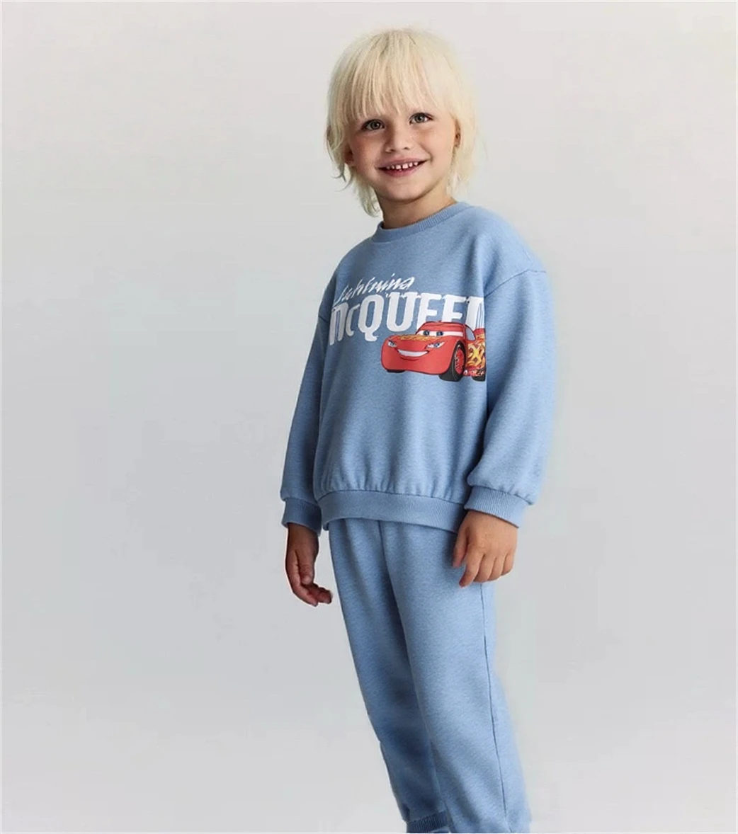 Costume primavera/autunno per bambini Completi a maniche lunghe Felpe stampate Topolino + pantaloni Set due pezzi Ragazzi Abiti da cartone animato per bambini 4