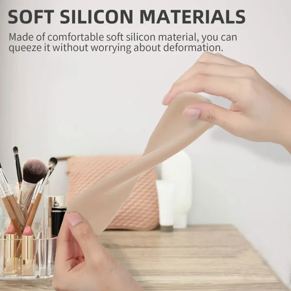 Custodia per pennelli per trucco in Silicone custodia per pennelli per trucco impermeabile supporto da viaggio borsa per cosmetici portatile magnetica multiuso 5