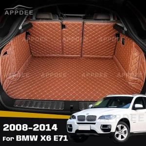 APPDEE Tappetino per bagagliaio per BMW X6 E71 2008 2009 2010 2011 2012 2013 2014 cargo liner tappeto accessori interni copertura 1