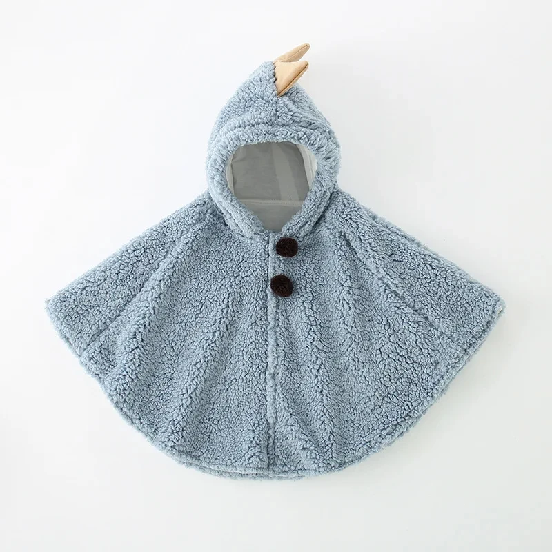 Cappotto per bambino mantello per bambini capispalla a due lati stampa Poncho in pile Cape Infant Newborn Baby Jacket LC180 2