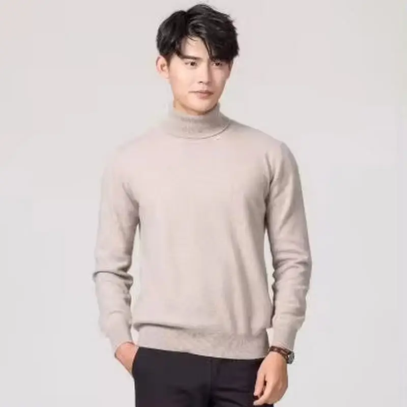 Maglione da uomo dolcevita in misto cotone cashmere 2025 Autunno Inverno Wram Abbigliamento Vetement Homme Pull Homme Hiver Man Pullover Maglione 3