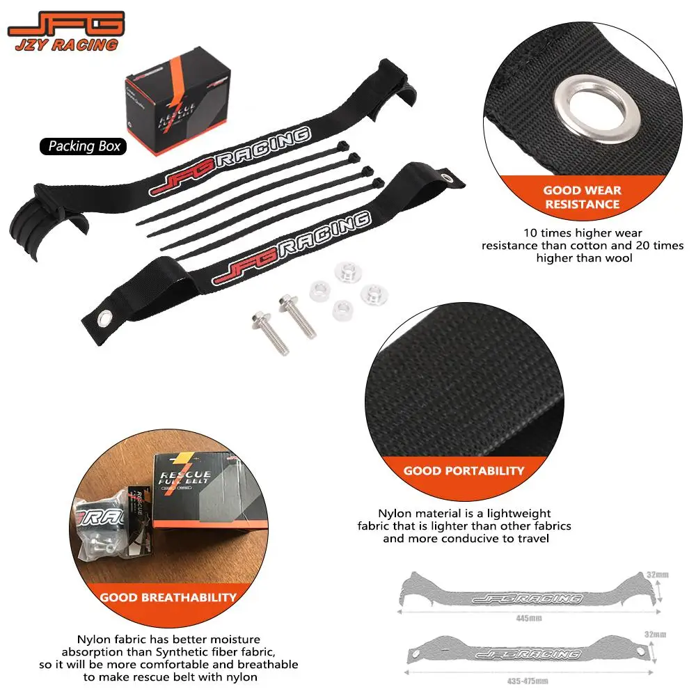 JFG Racing Anteriore Posteriore Cinghia di Salvataggio Pull Sling Guinzagli Per KTM 250 350 400 450 500 XCF XCW XCFW SXF EXCF EXC SMR Moto 2