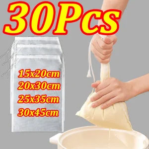 1-30 pezzi sacchetto filtro per latte di soia dado 100 mesh yogurt sacchetto filtro in nylon per uso alimentare sacchetti filtro da cucina filtrazione del tè filtro a rete 1