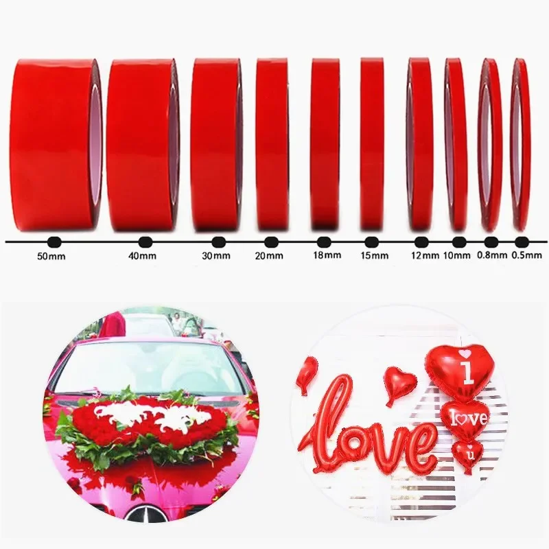 Adesivo nastro biadesivo in silicone trasparente da 300 cm per auto Adesivo adesivo ad alta resistenza ad alta resistenza senza tracce Articoli viventi 5