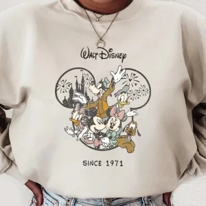 2025 Disney Topolino Stampa T-shirt in cotone da donna Stile casual sportivo con taglie forti Stile hip-hop alla moda streetwear 1