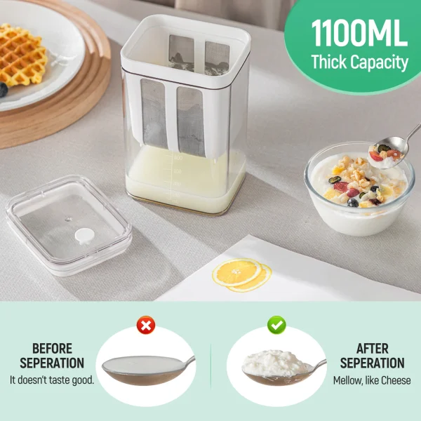 Colino per Yogurt greco colino a rete Fine riutilizzabile multiuso Fine per accessori da cucina per la casa filtro per succo di latte di soia 4