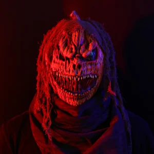 2025 Maschera di Halloween Terrificante Fantasma di zucca Maschera in lattice Realistica emozionante Fantasma sanguinante Maschera Decorazione per feste di Halloween Puntelli 1