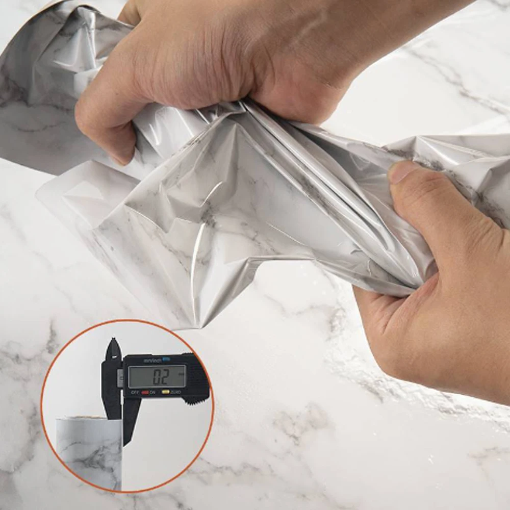 Carta da parati autoadesiva in marmo da 55 cm Carta da contatto in vinile Adesivi murali impermeabili in PVC per pellicola per decorazioni per la casa, cucina, soggiorno 2