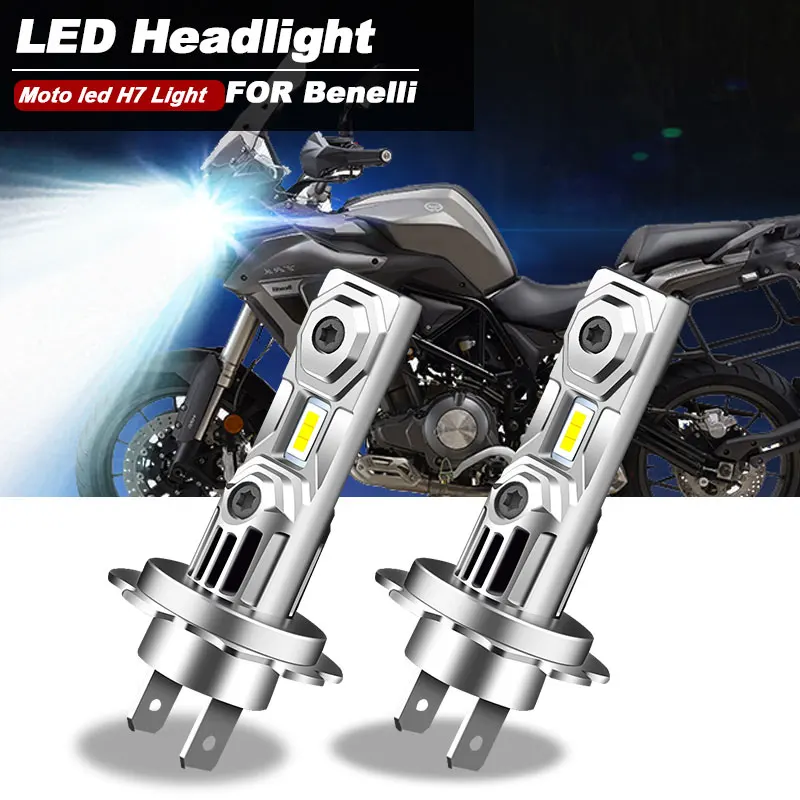 Moto 60W Bianco 12000lm H7 Lampadine per fari a LED 6500k CANbus Per PER Benelli TRK502 X TRK 502X 2021 TRK 502 1