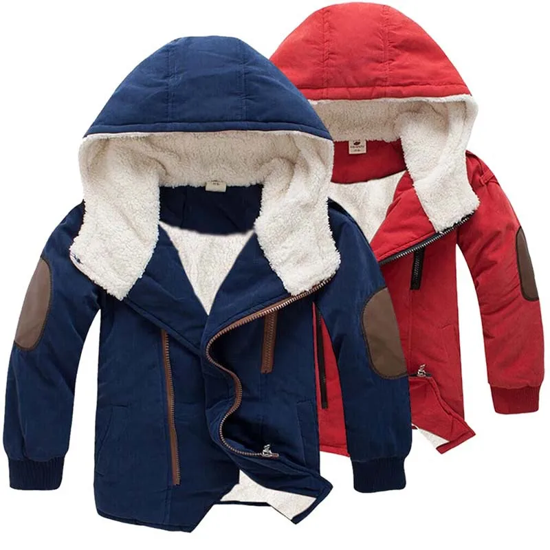 2-10 anni inverno più pile caldo ragazze ragazzi giacca in cotone spesso cappotto con cappuccio per i bambini del ragazzo resistere all'usura fredda severa 1