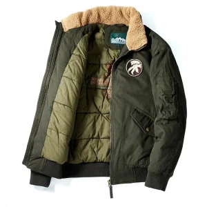 Inverno Uomo Giacche da aviatore Casual Allentato Capispalla maschile Bomber Cappotti Addensati e giacche di flanella Abbigliamento da lavoro caldo più spesso Parka 1