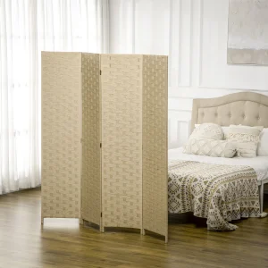 HOMCOM biker 4 pannelli pieghevoli 159,5x169,5 cm per soggiorno camera da letto 1
