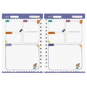 Agenda giornaliera settimanale e mensile 2025 Planner giornaliero mensile in carta spessa 6x8 pollici Calendario pianificatore A5 Rilegatura a doppio filo flessibile 1